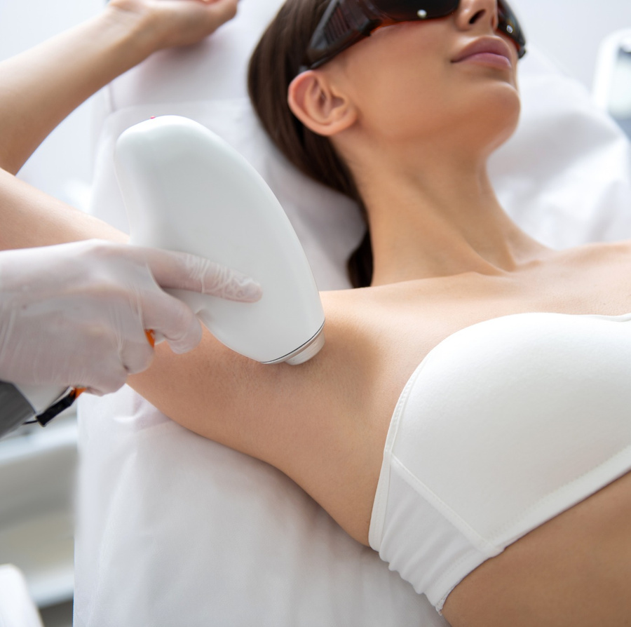 Women's laser hair removal treatment in Texas