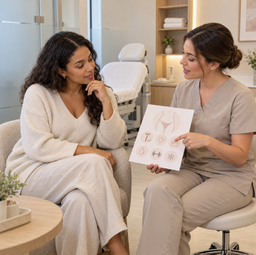 Laser hair removal for ingrown-prone and sensitive areas